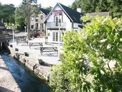 The waterside patio at The Cherry Pie Inn and Restaurant